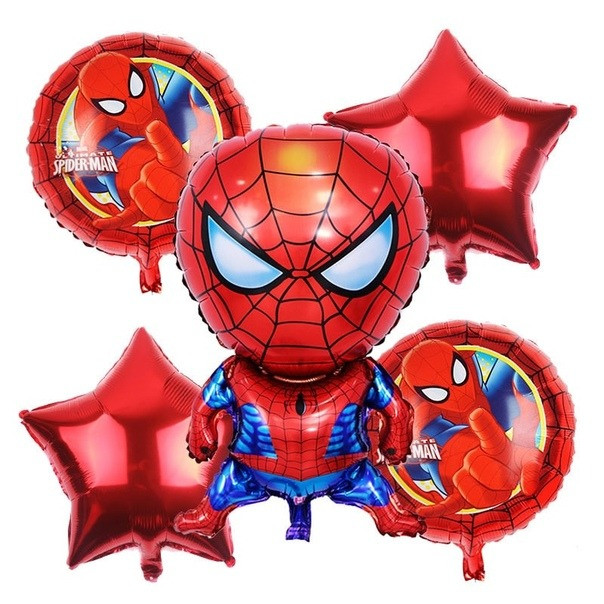 بادکنک فویلی طرح مرد عنکبوتی کد DB20 مجموعه 5 عددی