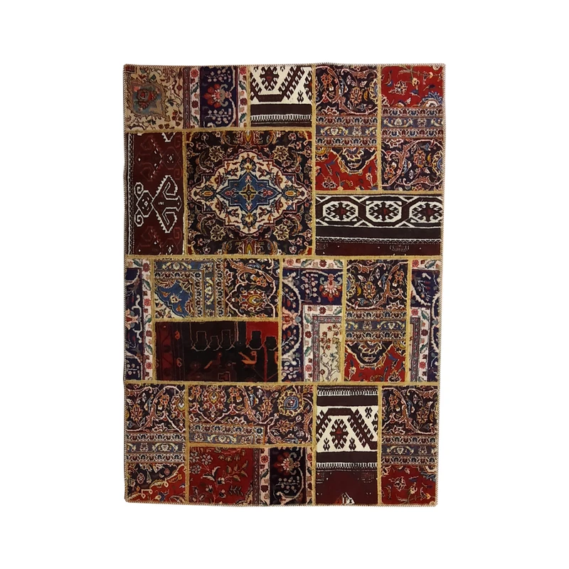 کلاژ فرش دستبافت سه متری مدل چهل تکه کد N.K.P.CO.C1