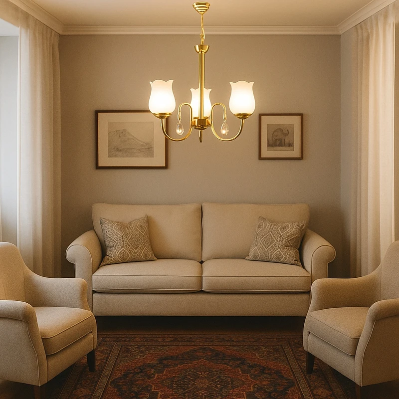 لوستر 3 شعله شاهان تک مدل fm.3