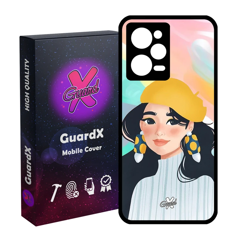 کاور گارد ایکس طرح دختر مدل Glass10261 مناسب برای گوشی موبایل شیائومی Redmi Note 12 Pro 5G/Poco X5 Pro 5G/Note 12 Pro Pro speed