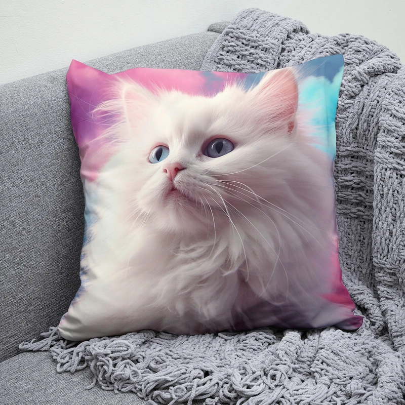 کوسن پاد آفرین مدل گربه کیوت طرح دخترانه B853