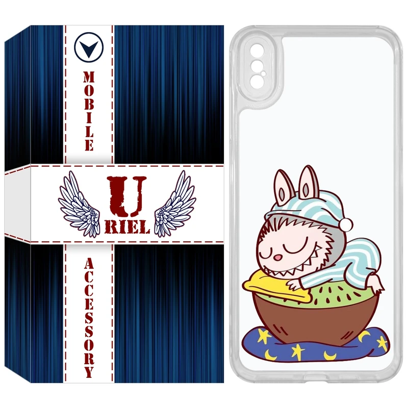 کاور یوریل قاب مدل Clear کد 127 طرح لبوبو Labubu مناسب برای گوشی موبایل اپل iPhone XS Max