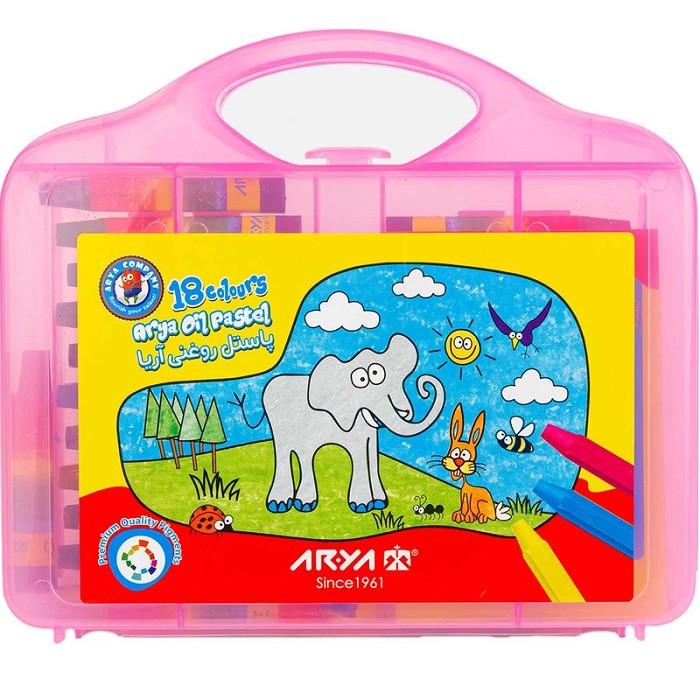 پاستل روغنی 18 رنگ آریا مدل 2030