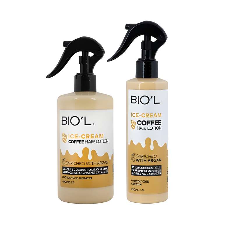 لوسیون مو بیول مدل coffee حجم 250 میلی لیتر به همراه لوسیون مو بیول مدل coffee حجم 400 میلی لیتر