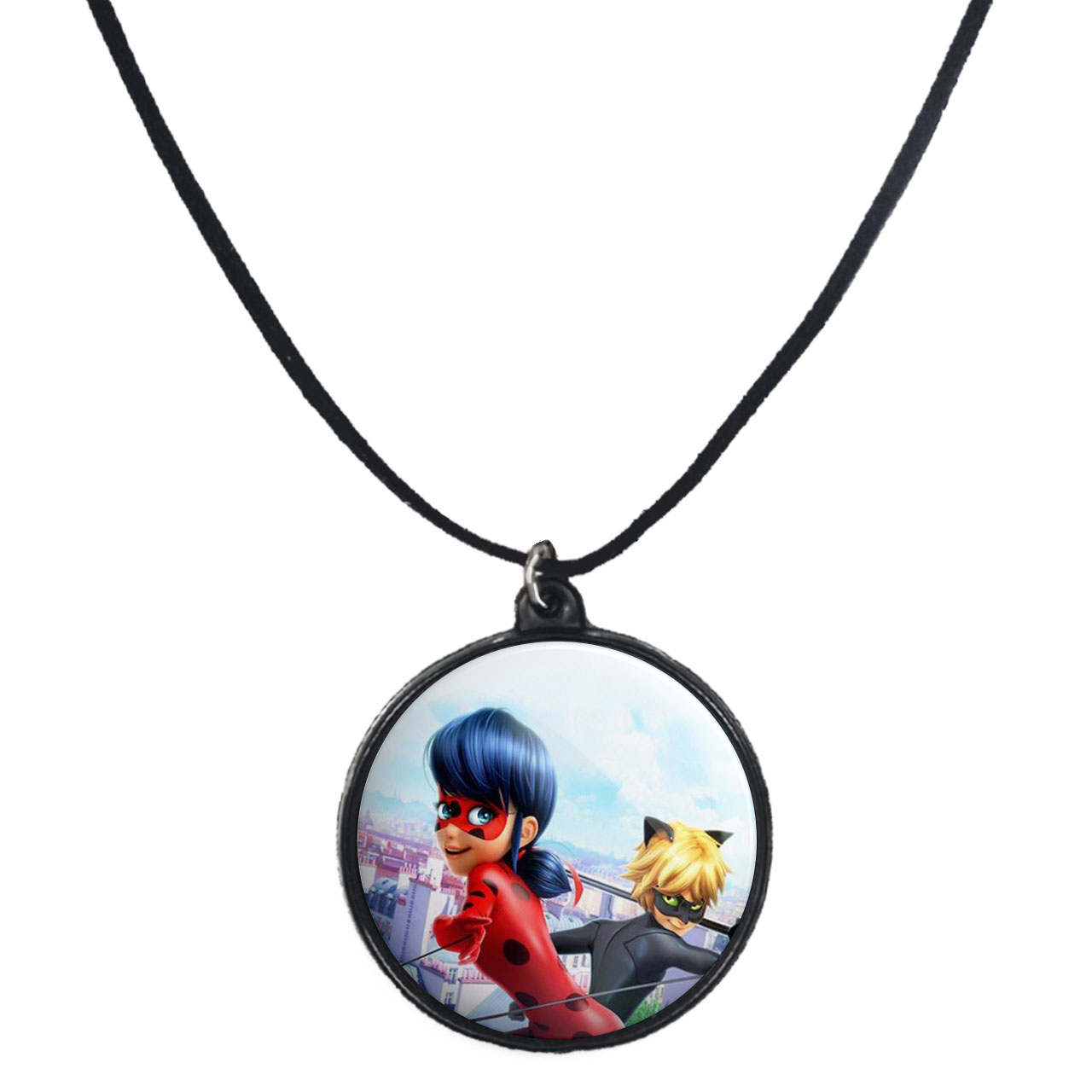 گردنبند پرمانه طرح کفشدوزکی کد pmb.375 مدل دو طرفه