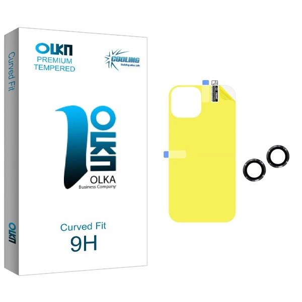 محافظ پشت گوشی کولینگ مدل Olka مناسب برای گوشی موبایل اپل iPhone 13  به همراه محافظ لنز گوشی