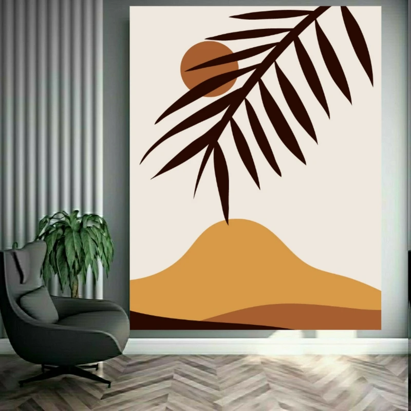 پوستر دیواری طرح مینیمال شاخه مدل غروب کد BK2231