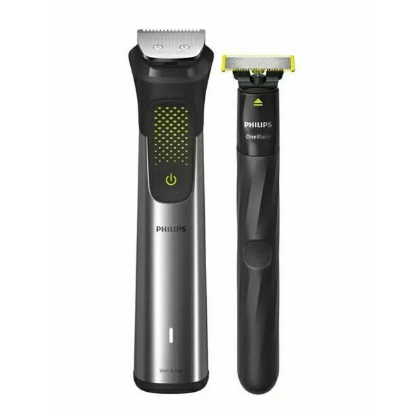 ماشین اصلاح موی سر و صورت فیلیپس مدل MG9553 به همراه ماشین اصلاح وان بلید، اصلاح به صورت صفر زن، خط زن و حجم زن، منبع انرژی با باتری، تکنولوژی اصلاح به صورت تریمر، اندازه اصلاح 0.2 میلی متر، مدت زمان شارژ 60 دقیقه و مدت زمان استفاده پس از شارژ 120 دق