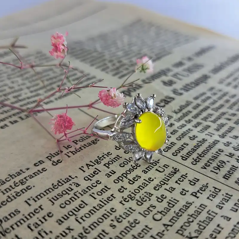 انگشتر نقره زنانه ملک زیور مدل عقیق شرف الشمس مارکیز کد 10