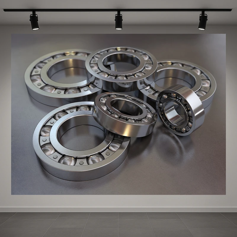 پوستر طرح قطعات صنعتی مدل بلبرینگ فلزی کد AR3060740