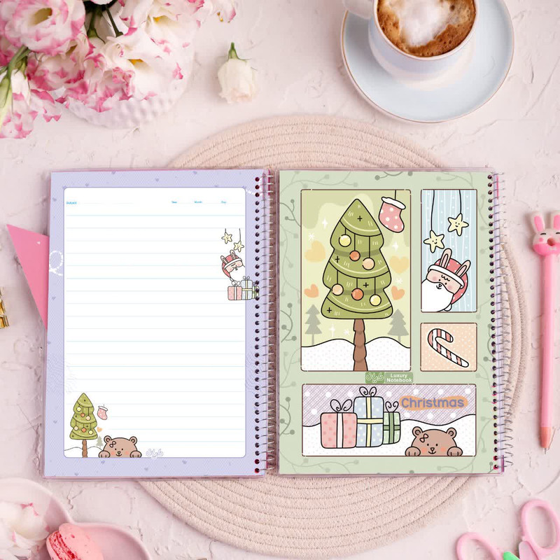 دفتر مشق ۵۰ برگ دایان مدل حاشیه دار کد ۶۴۹۴۲ بسته ۴ عددی