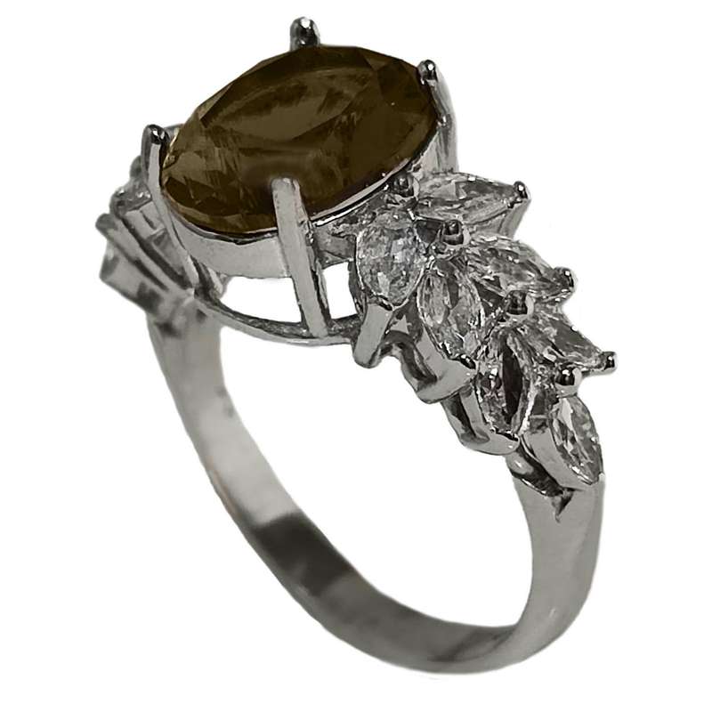 انگشتر نقره زنانه مدل الکساندریت کد GX7017