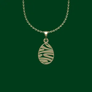 گردنبند طلا 18 عیار زنانه مدوپد مدل هندسی کد FF2-1-1065