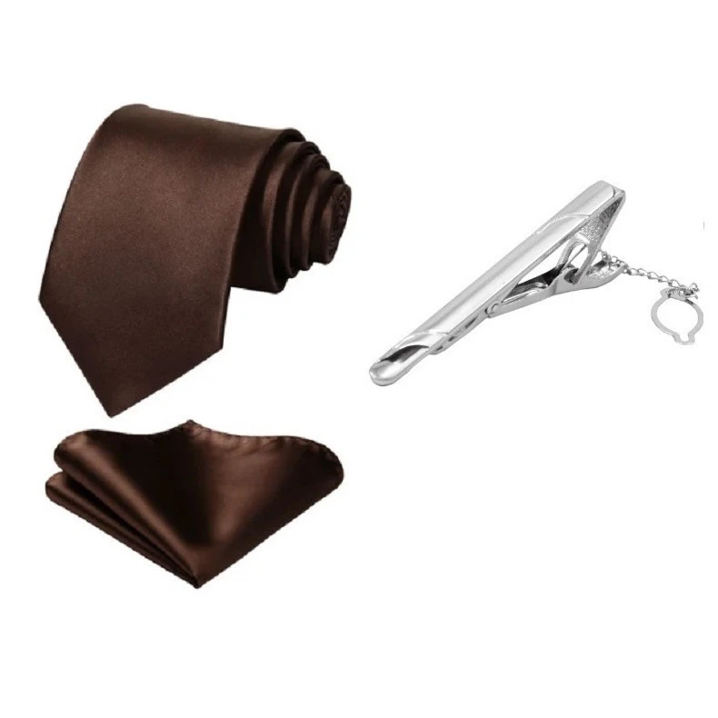 ست کراوات و دستمال جیب و گیره کراوات مردانه مدل TVF کد 3303
