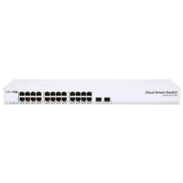 سوئیچ شبکه 24 پورت میکروتیک مدل CRS 326-24G-2S+RM