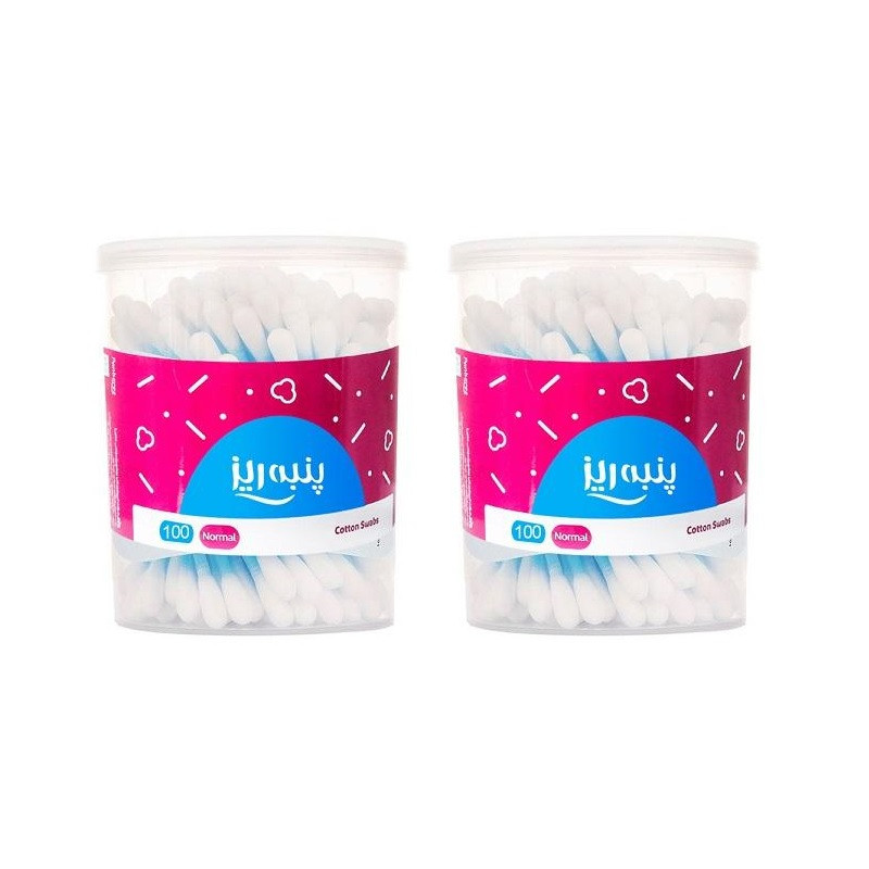 گوش پاک کن پنبه ریز مدل لیوانی مجوعه 2 عددی