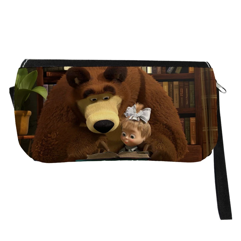  جامدادی طرح ماشا و آقا خرسه مدل دو زیپ کد 22