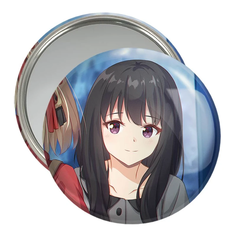 آینه جیبی خندالو مدل تاکینا انیمه Lycoris Recoil  کد 23009