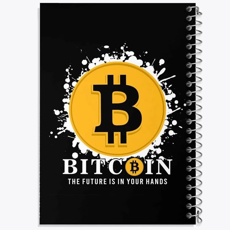 دفتر مشق 50 برگ خندالو مدل ارز دیجیتال بیت کوین کد 10890