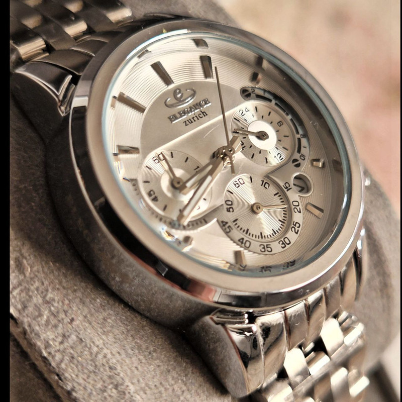 ساعت مچی عقربه ای زنانه الگانس مدل سه موتور فعال کرنوگراف کد 1003