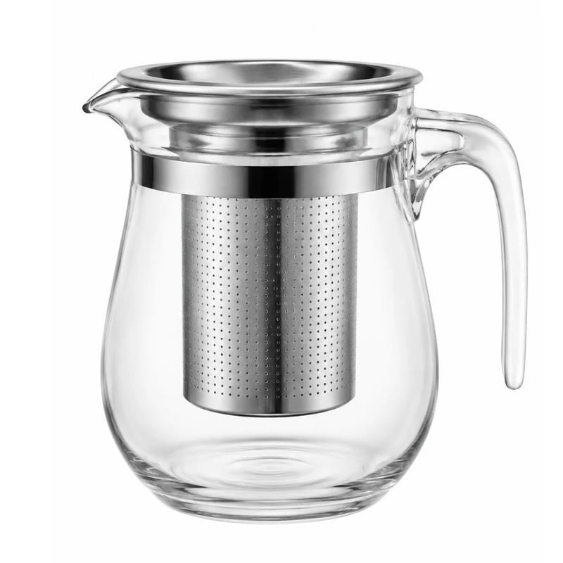 قوری مدل شیشه ای صافی دار  گنجایش 600 میلی لیتر