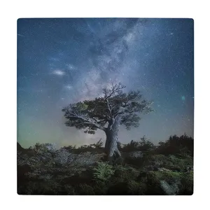 زیر لیوانی  طرح تک درخت و کهکشان کد    6147655_5402