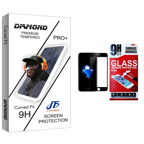 محافظ صفحه نمایش گوشی جی اف مدل Diamond glass مناسب برای گوشی موبایل اپل Iphone 7