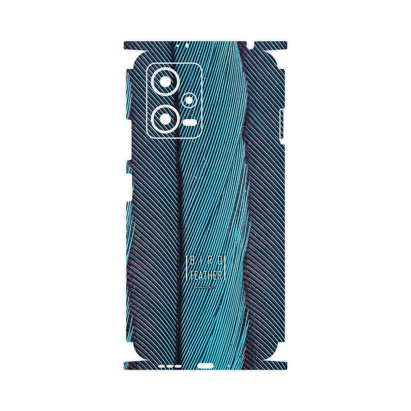 برچسب پوششی ماهوت مدل Turquoise feathers-FullSkin مناسب برای گوشی موبایل شیائومی Redmi Note 12 5G
