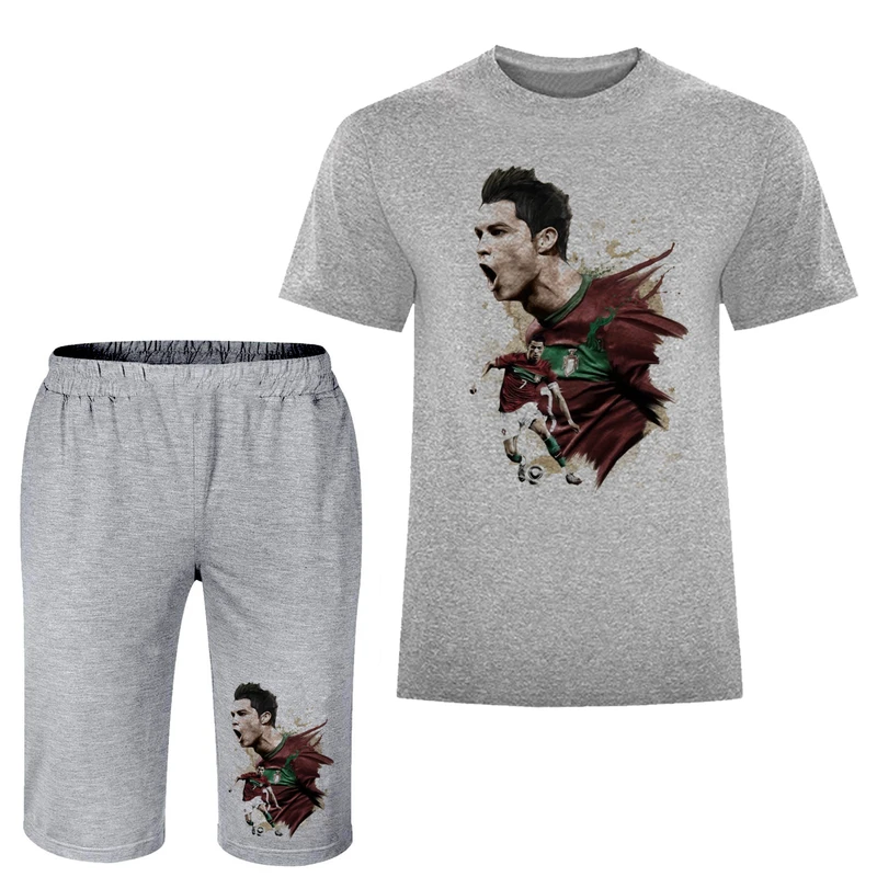 ست تی شرت و شلوارک مردانه مدل رونالدو A242