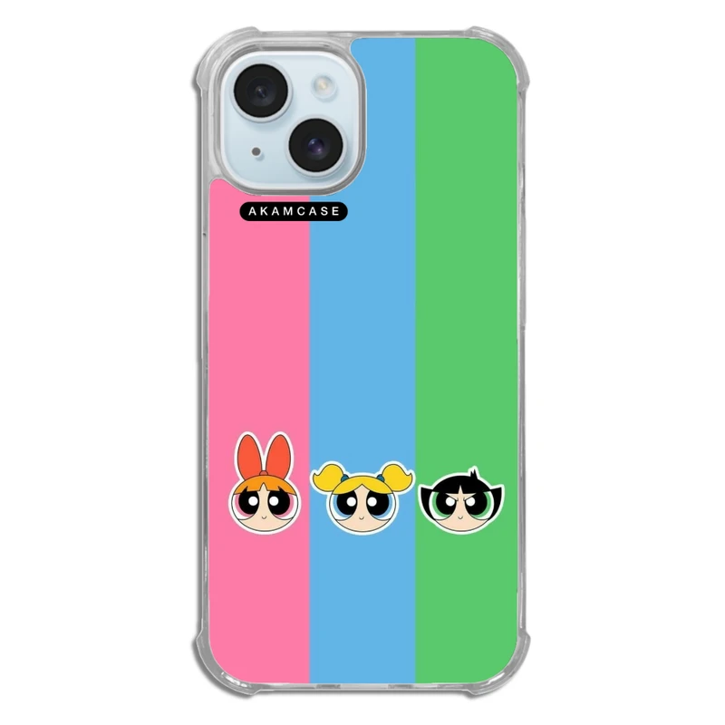 کاور آکام مدل AMCWTA15-POWER PUFF GIRLS8  مناسب برای گوشی موبایل اپل iPhone 15