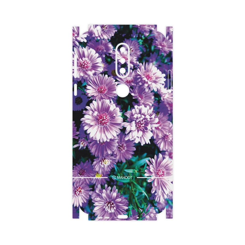 برچسب پوششی ماهوت مدل Purple-Flower-FullSkin مناسب برای گوشی موبایل نوکیا 7.1