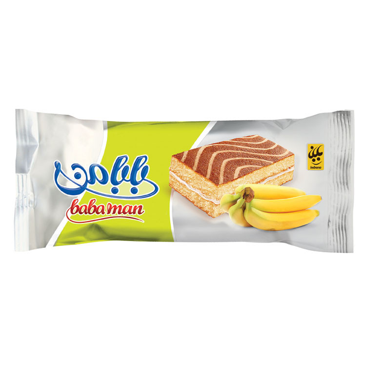 کیک موزی بابامن - 45 گرم بسته 36 عددی