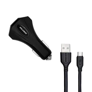 شارژر فندکی کلومن مدل KC - C210 به همراه کابل تبدیل MICROUSB