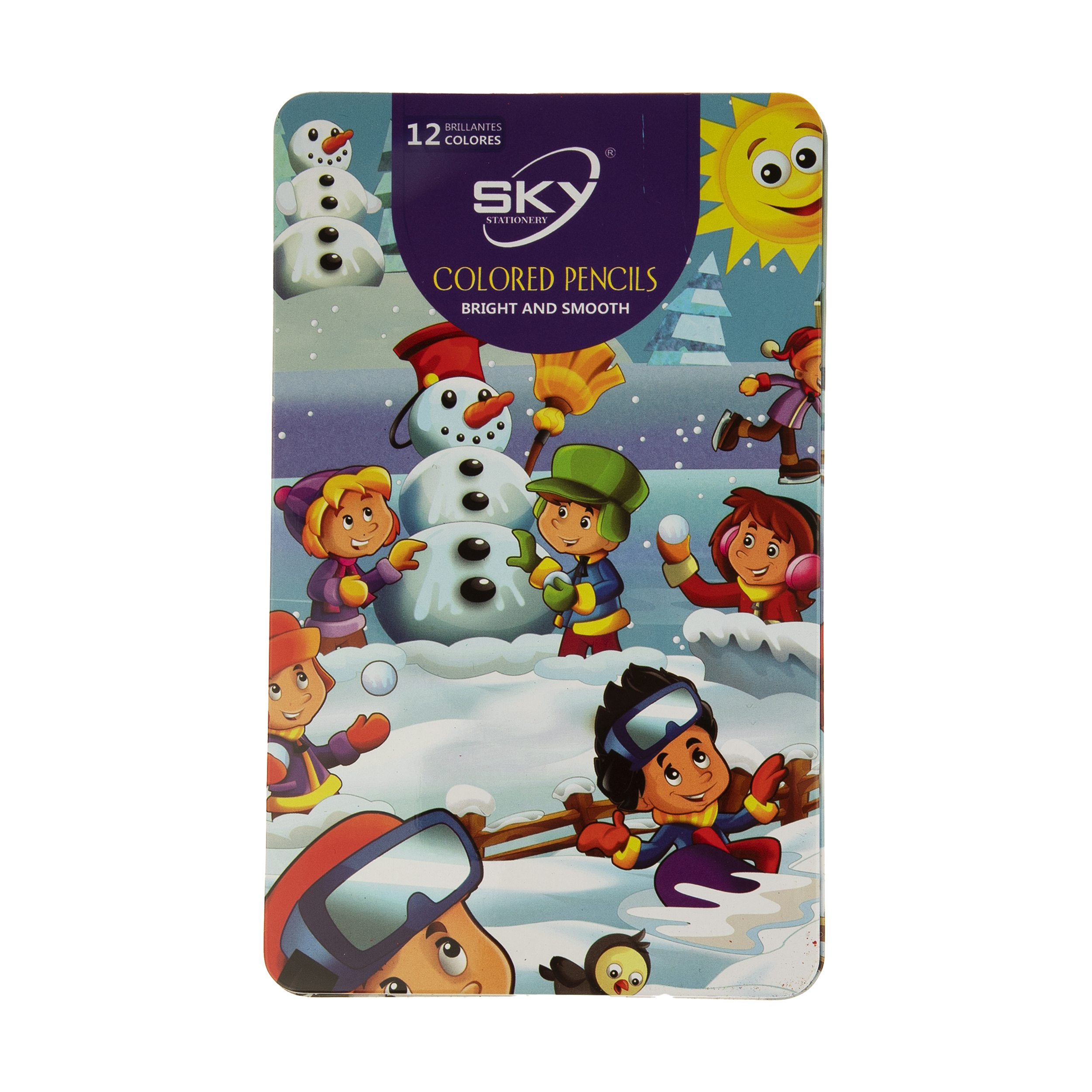 مداد رنگی 12 رنگ اسکای مدل آدم برفی 