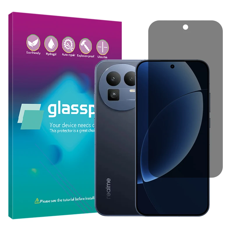 محافظ صفحه نمایش حریم شخصی گلس پرو مدل هیدروژلی مناسب برای گوشی موبایل ریلمی GT 8 Pro