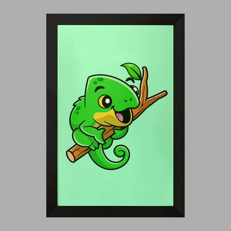 تابلو خندالو مدل حیوانات بامزه آفتاب پرست کد 29690