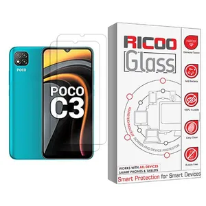 Ricoo Glass MIX002 Screen Protector For Xiaomi Poco C3 Pack Of 2