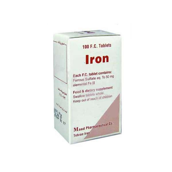 قرص آهن فروس سولفات ماد بسته 100 عددی