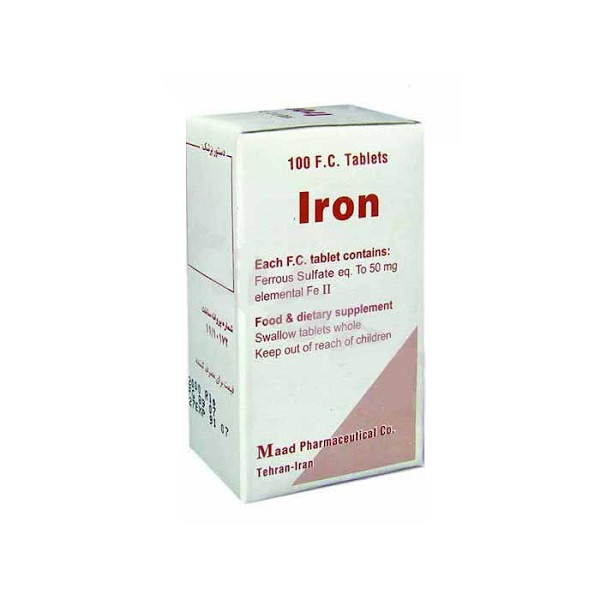 قرص آهن فروس سولفات ماد بسته 100 عددی