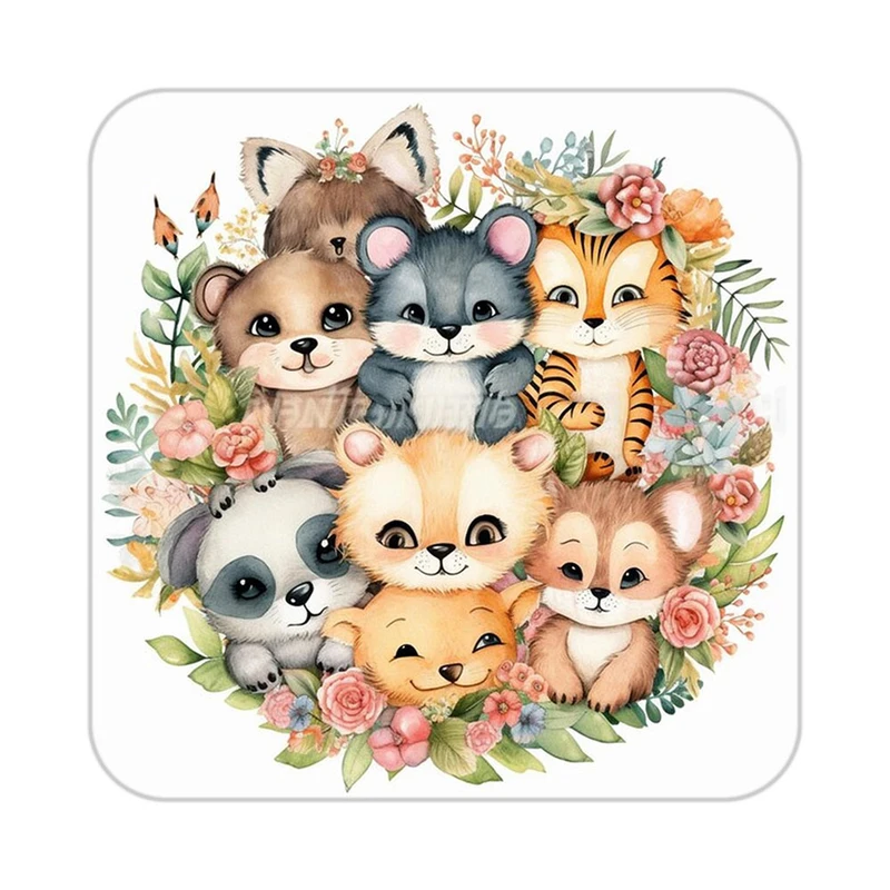 زیر لیوانی کاکتی طرح حیوانات کارتونی مدل mp28832