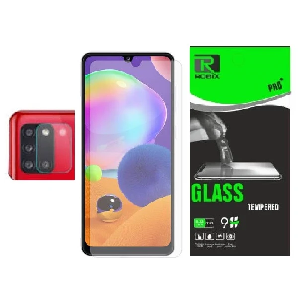 محافظ صفحه نمایش روبیکس مدل SA-A31 مناسب برای گوشی موبایل سامسونگ Galaxy A31 به همراه محافظ لنز دوربین