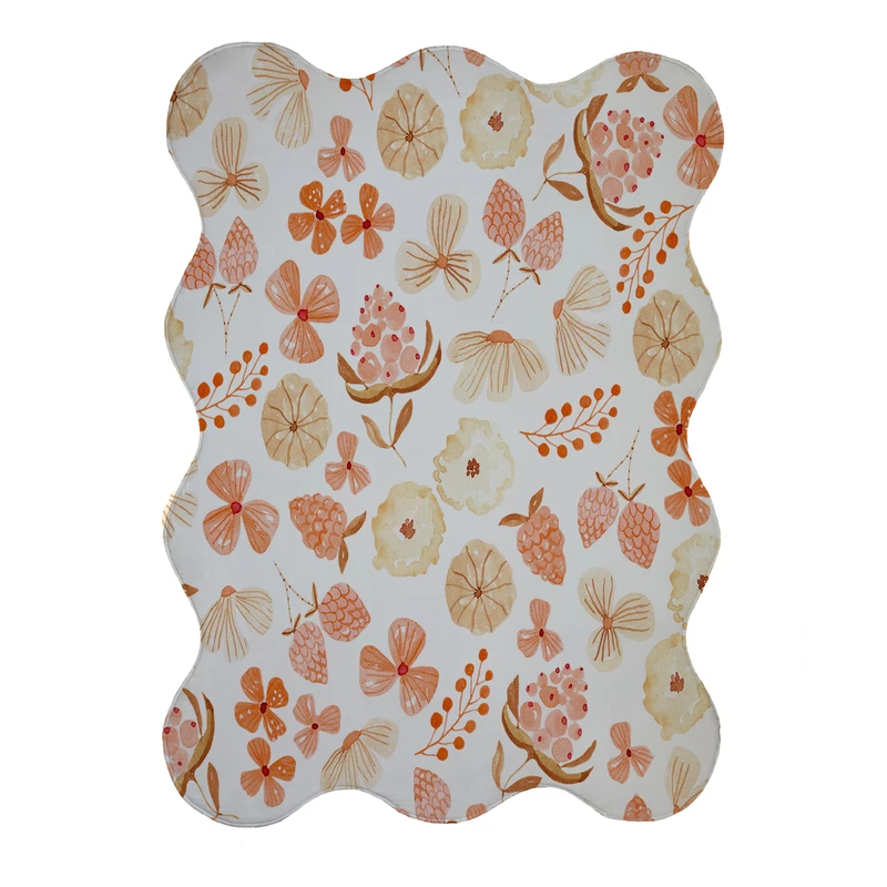 پادری مدل دالبر طرح گل کد 9339 سایز 80x110 سانتی متر 