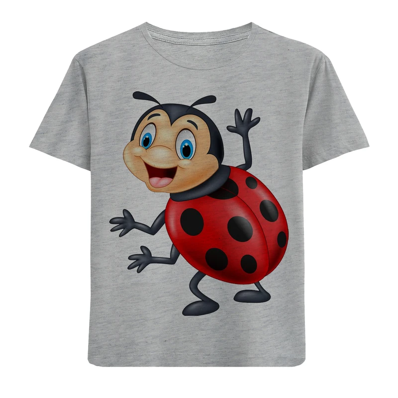 تی شرت دخترانه مدل کفشدوزک F513