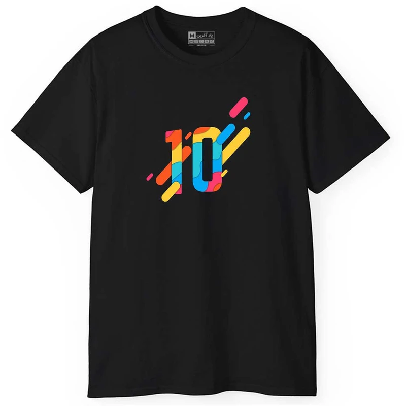تی شرت آستین کوتاه مردانه پاد آفرین مدل شماره دار کد 0350