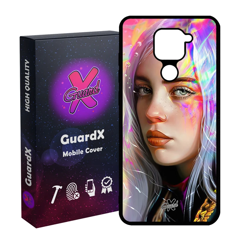 کاور گارد ایکس طرح Billie Eilish مدل Glass10141 مناسب برای گوشی موبایل شیائومی Redmi Note 9