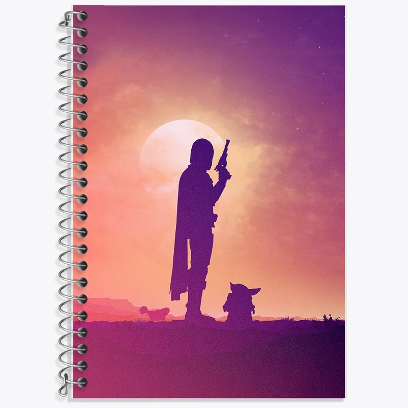 دفتر زبان 50 برگ خندالو مدل سه خط طرح جنگ ستارگان (Star Wars) کد F1765