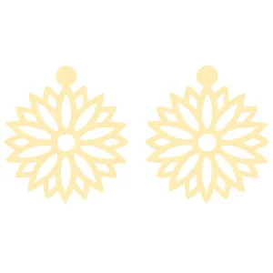 گوشواره طلا 18 عیار زنانه الن نار مدل طرح گل ELN5106
