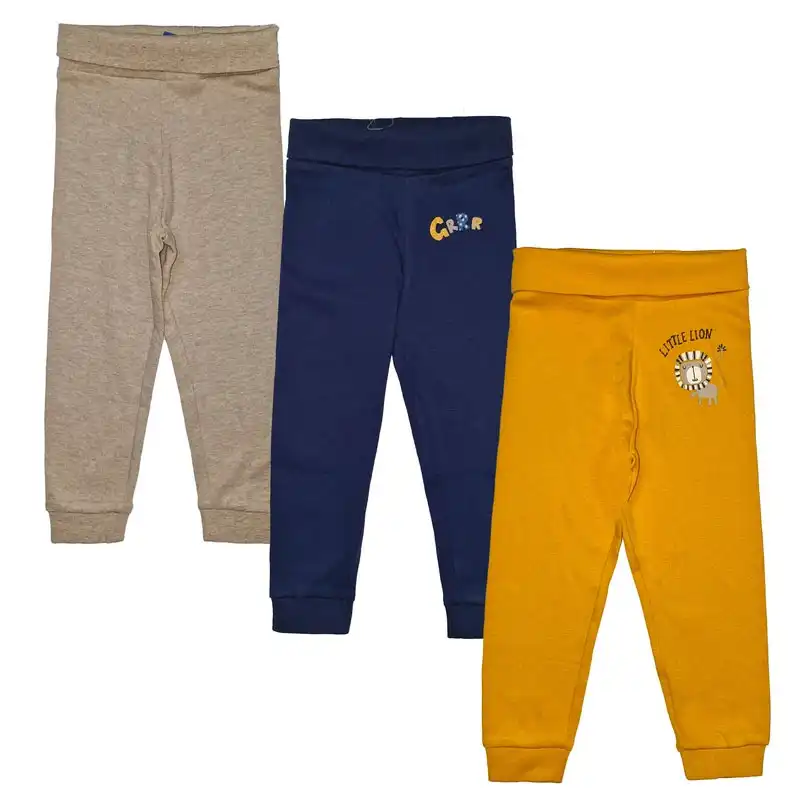 شلوار اسلش نوزادی لوپیلو مدل کش کمر پهن SMB386 بسته 3 عددی