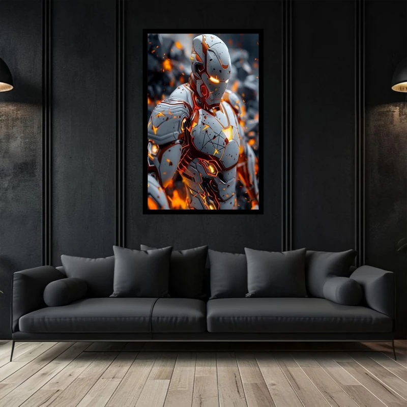 تابلو بکلیت طرح نقاشی و هنر دیجیتال شخصیت  مرد آهنین  و مرد آهنی مدل B-bu2817
