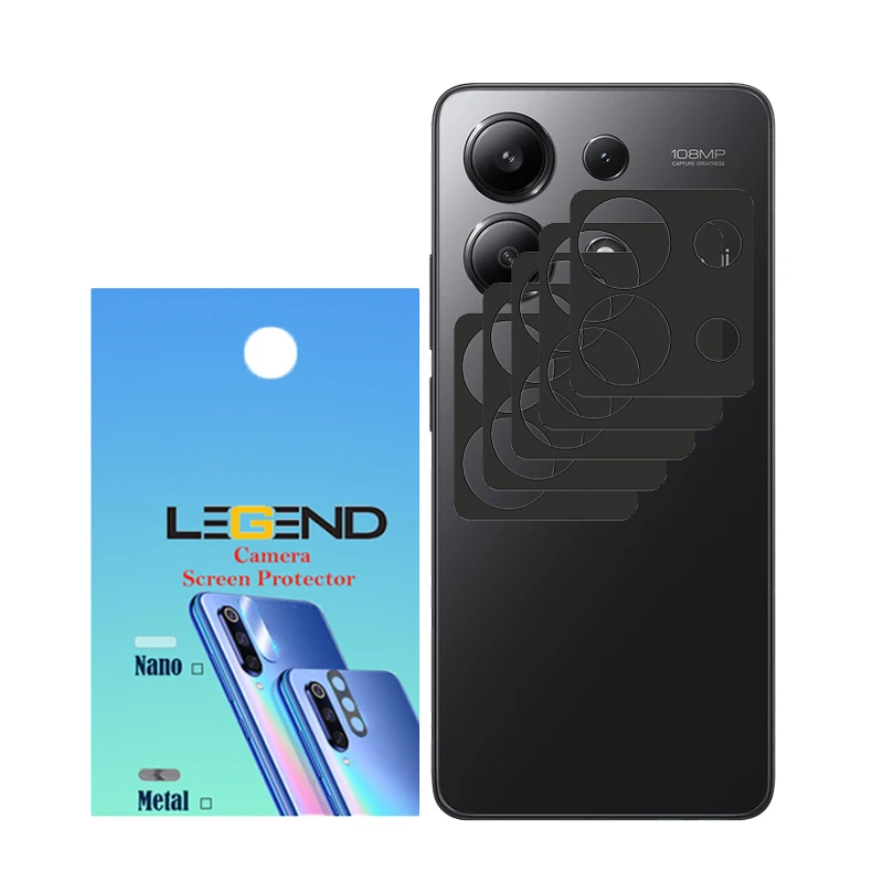 محافظ لنز دوربین مدل لجند مناسب برای گوشی موبایل شیائومی Redmi Note 13 بسته 5 عددی